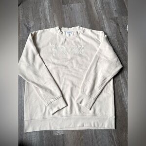 VTG Penn State Nittany Lions Sweatshirt Crewneck Embroidered Beige White Size L